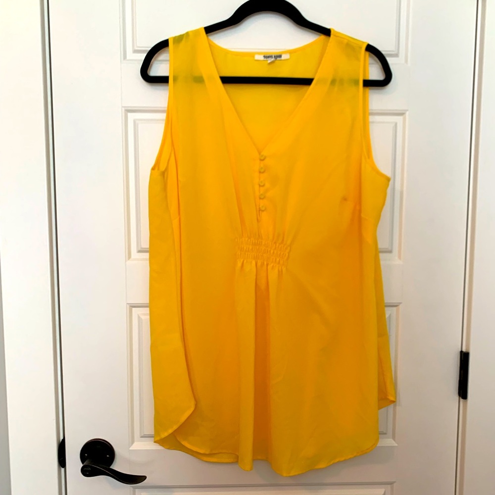 Boutique Yellow Sleeveless Top